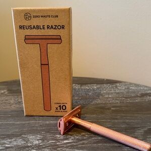 Reusable Safety Razor - Rose Gold Finish - Zero Waste Club